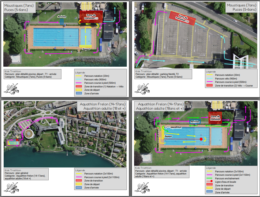 Plans des parcours